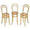 Austrian Bentwood High Back Kitchen Chairs from Thonet, 1920s, Set of 3, Image 1