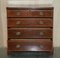 Antique Sheraton Revival Chest of Drawers in Mahogany Satinwood by F. Thomas Halesowen 7