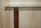 Chrome Tipped X Framed Console Table in Beech and Glass 3