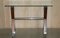 Chrome Tipped X Framed Console Table in Beech and Glass 2