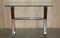 Chrome Tipped X Framed Console Table in Beech and Glass, Image 2