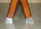 Chrome Tipped X Framed Console Table in Beech and Glass, Image 13