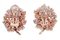 Orecchini a forma di foglie in oro rosa, 14 carati, set di 2, Immagine 3