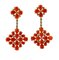 Boucles d'Oreilles Vintage en Or Blanc et Jaune, Set de 2 1