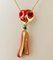 Gold Necklace with Coral Pendant 2