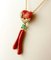 Gold Necklace with Coral Pendant 3