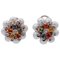 14kt White and Rose Gold Flower Earrings, Set of 2, Image 1