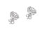 18 Karat White Gold Flower Stud Earrings, Set of 2 3