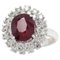 Ruby Diamonds White Gold Ring, Image 1
