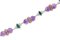 Amethyst Pearl Malachite Link Rose Gold Bracelet 2