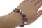 Amethyst Pearl Malachite Link Rose Gold Bracelet, Image 4