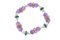 Amethyst Pearl Malachite Link Rose Gold Bracelet 3