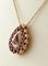 Rose Gold Necklace with Drop Pendant of Diamonds and Rubies, Image 2