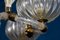 Art Deco Brass Mounted Murano Glass Chandelier from Ercole Barovier, 1940s, Image 16