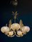Lámpara de araña Art Déco de cristal de Murano de Ercole Barovier, años 40, Imagen 7