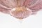 Pink Amethyst Murano Glass Leave Ceiling Light 3