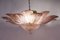 Pink Amethyst Murano Glass Leave Ceiling Light 9