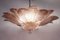 Pink Amethyst Murano Glass Leave Ceiling Light 8