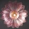 Pink Amethyst Murano Glass Leave Ceiling Light 2