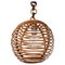 Mid-Century French Riviera Bamboo and Rattan Spherical Lamp, Italy, 1960s 1