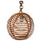 Mid-Century French Riviera Bamboo and Rattan Spherical Lamp, Italy, 1960s, Image 1