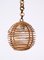 Mid-Century French Riviera Bamboo and Rattan Spherical Lamp, Italy, 1960s, Image 13