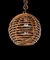 Lámpara Riviera francesa Mid-Century esférica de bambú y ratán, años 60, Imagen 12