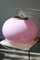 Vintage Murano Vetri Bubble Gum Pink Swirl Ceiling Lamp 1