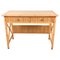 Mid-Century Bamboo, Rattan and Wood Writing Desk with Drawers, Italy, 1980s 2