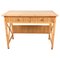 Mid-Century Bamboo, Rattan and Wood Writing Desk with Drawers, Italy, 1980s, Image 2