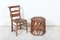 Englischer Mid-Century Rattan Beistelltisch 8