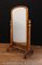 Antique French Cheval Mirror in Birds Eye Maple, 1860s, Image 6