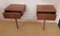 Schwebende Mid-Century Teak Nachttische, 2er Set 3