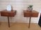 Schwebende Mid-Century Teak Nachttische, 2er Set 2