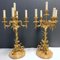 Louis XV Style Bronze Candelabras with Marble Base, Set of 2 2