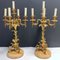 Louis XV Style Bronze Candelabras with Marble Base, Set of 2 1