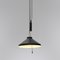 Black and White Metal Up and Down Chandelier, 1950s 5