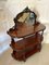 Antique Victorian Carved Mahogany Whatnot with Mirror Back 4