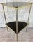 Mid-Century Formica and Brass Two Tier Corner Side Table, 1973, Image 3