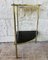 Mid-Century Formica and Brass Two Tier Corner Side Table, 1973, Image 2
