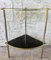Mid-Century Formica and Brass Two Tier Corner Side Table, 1973, Image 1
