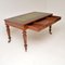 Antique William IV Leather Top Writing Table and Desk, Image 8