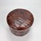 Leather Patchwork Storage Pouf, 1970s 2