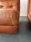 Low Cognac Leather Sofas, 1970s, Set of 2 9