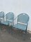 Table et Chaises de Jardin en Métal Bleu, 1970s, Set de 5 4