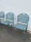 Tavolo da giardino in metallo blu e sedie, anni '70, set di 5, Immagine 4