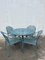 Baby Blue Metal Garden Table and Chairs, 1970s, Set of 5, Image 8
