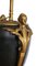 Empire Gilt Bronze and Lacquered Metal Table Lamps with Silk Shades, Set of 2, Image 12