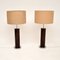 Vintage Leather Bound Table Lamps, 1960s, Set of 2 2