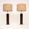 Vintage Leather Bound Table Lamps, 1960s, Set of 2 1